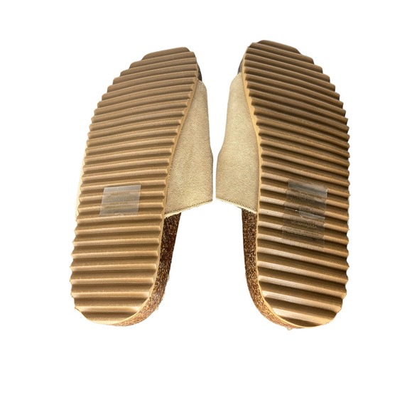 VINCE CAMUTO NWT Mannissa Suede & Faux Fur-Lined Flat Sandals Slide Open Toe 7.5 - Picture 5 of 6